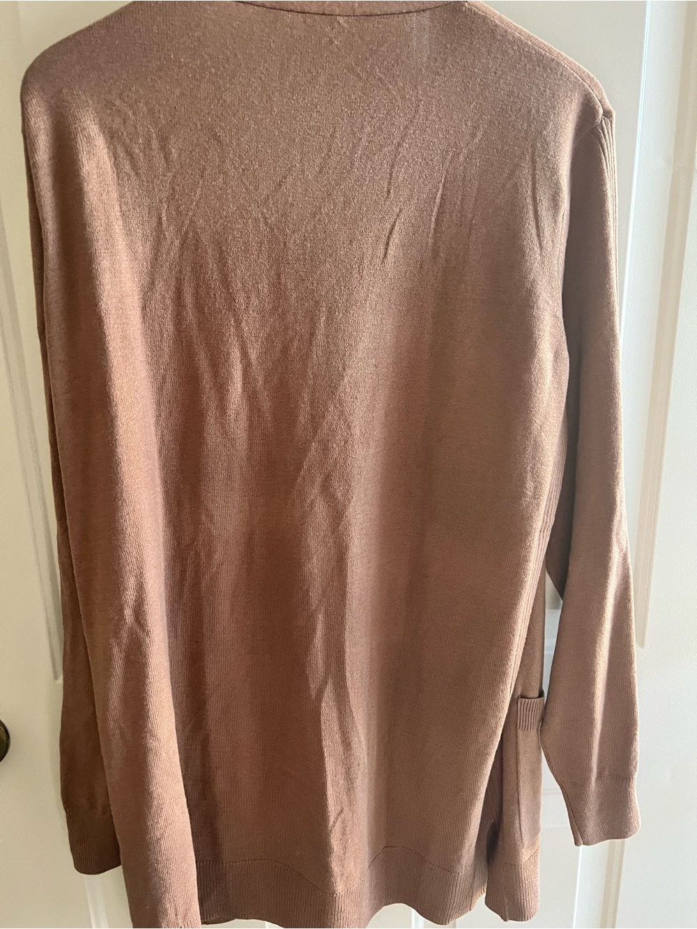 Matty M Open-Front Long Cardigan - Brown - Picture 6 of 6
